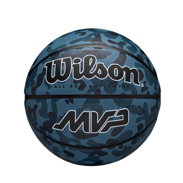 Gumená basketbalová lopta, veľkosť 5, na vonkajšie/vnútorné použitie - WILSON MVP CAMO BSKT BLUE 