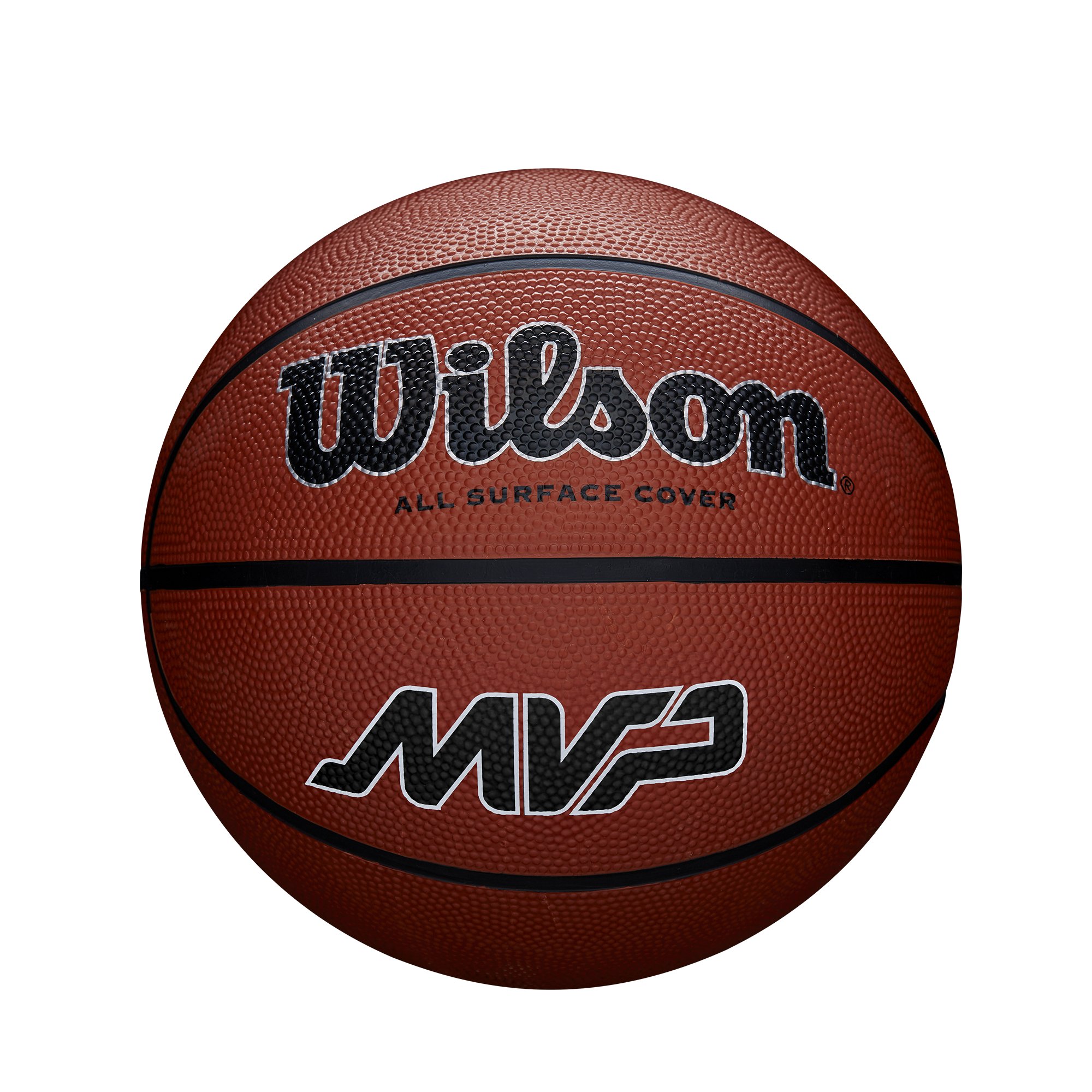 Gumená basketbalová lopta, veľkosť 5, na vonkajšie/vnútorné použitie - WILSON MVP BSKT BROWN