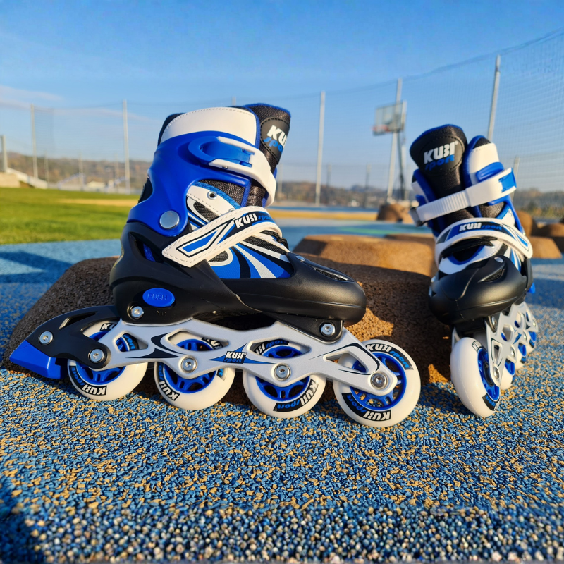 Nastaviteľné detské inline korčule, modré, 33-37