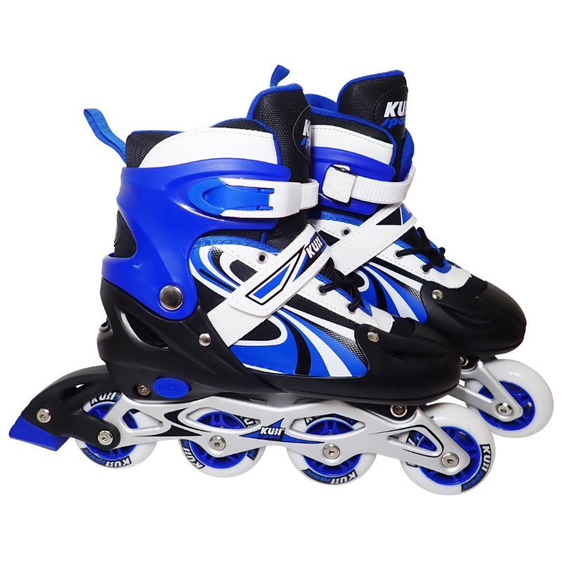 Nastaviteľné detské inline korčule, modré, 33-37