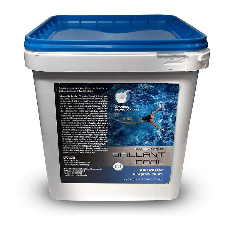 Super Chlór -Chlórové granule, 5 kg BRILLANT POOL