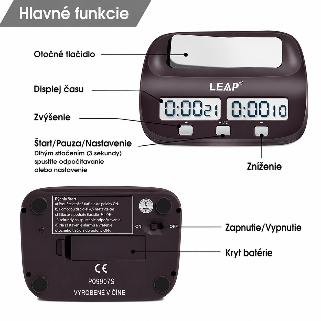Šachové hodiny, elektrické S-SPORT