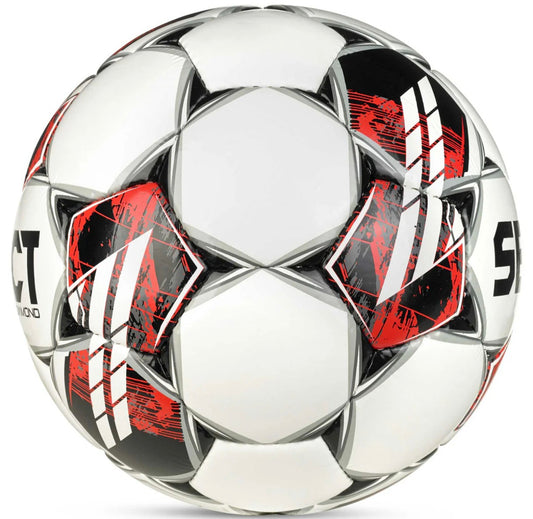 Futbalová lopta, veľkosť 4 SELECT DIAMOND V23 BIELA/ČERVENÁ