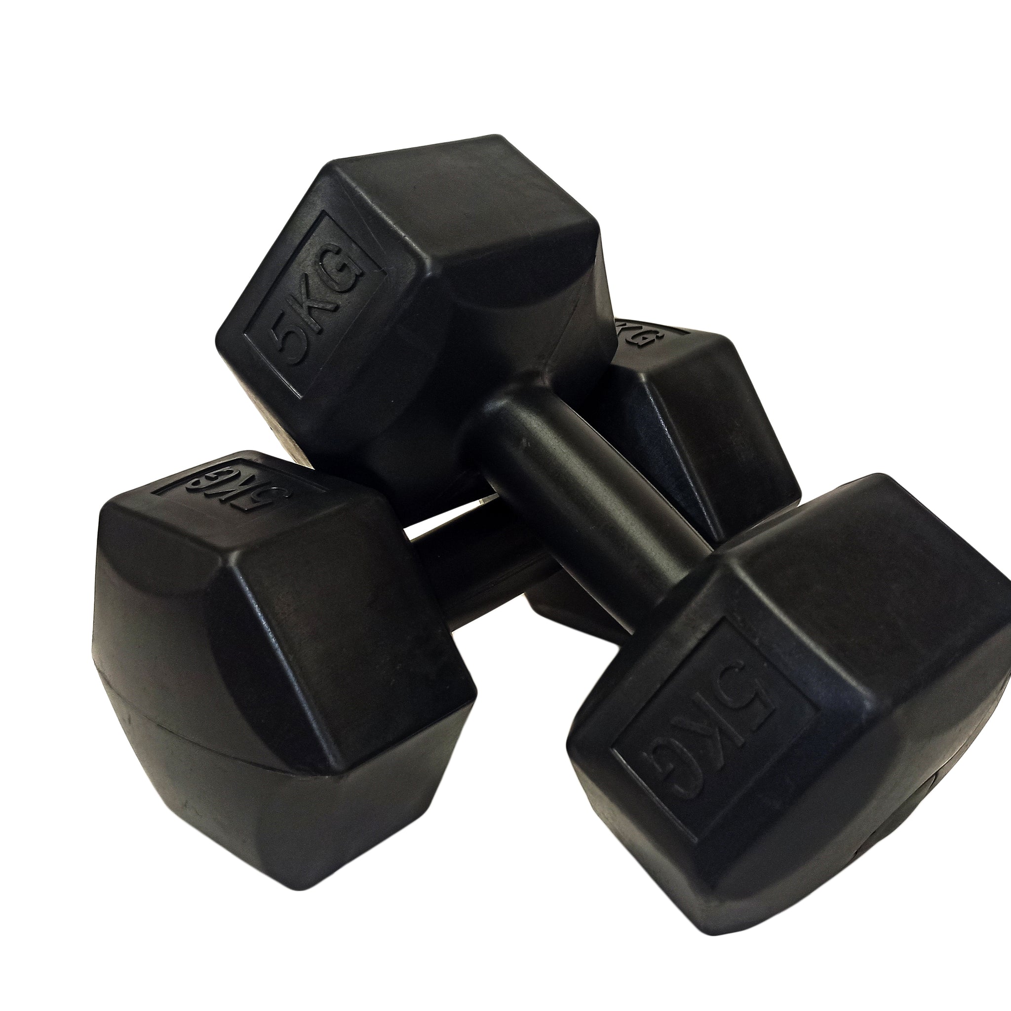 PVC jednoručné činky, šesťhranné 2x5 kg SPARTAN