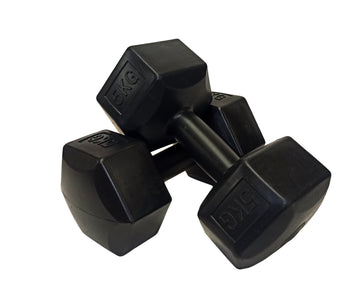 PVC jednoručné činky, šesťhranné 2x5 kg SPARTAN