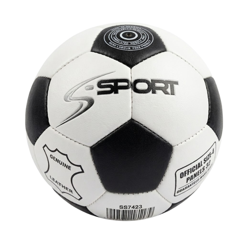 S-SPORT CLASSIC Kožená futbalová lopta, veľkosť 4