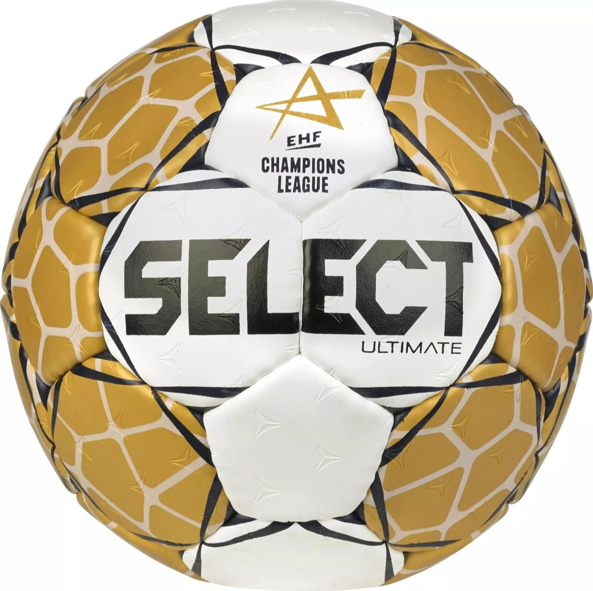 Suťaž Hádzaná Select Ultimate EHF Ligy majstrov Ligy V23 White/Gold VEľkosť 2