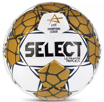 Hádzanárska lopta Select Ultimate EHF Liga majstrov Replica V24 biela/zlatá veľkosť 1 