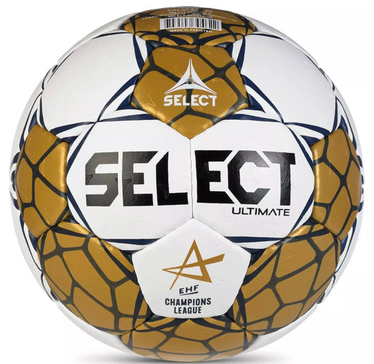 Suťaž Handball Select Ultimate EHF Ligy majstrov Ligy V24 Biela/zlato veľkosť 2