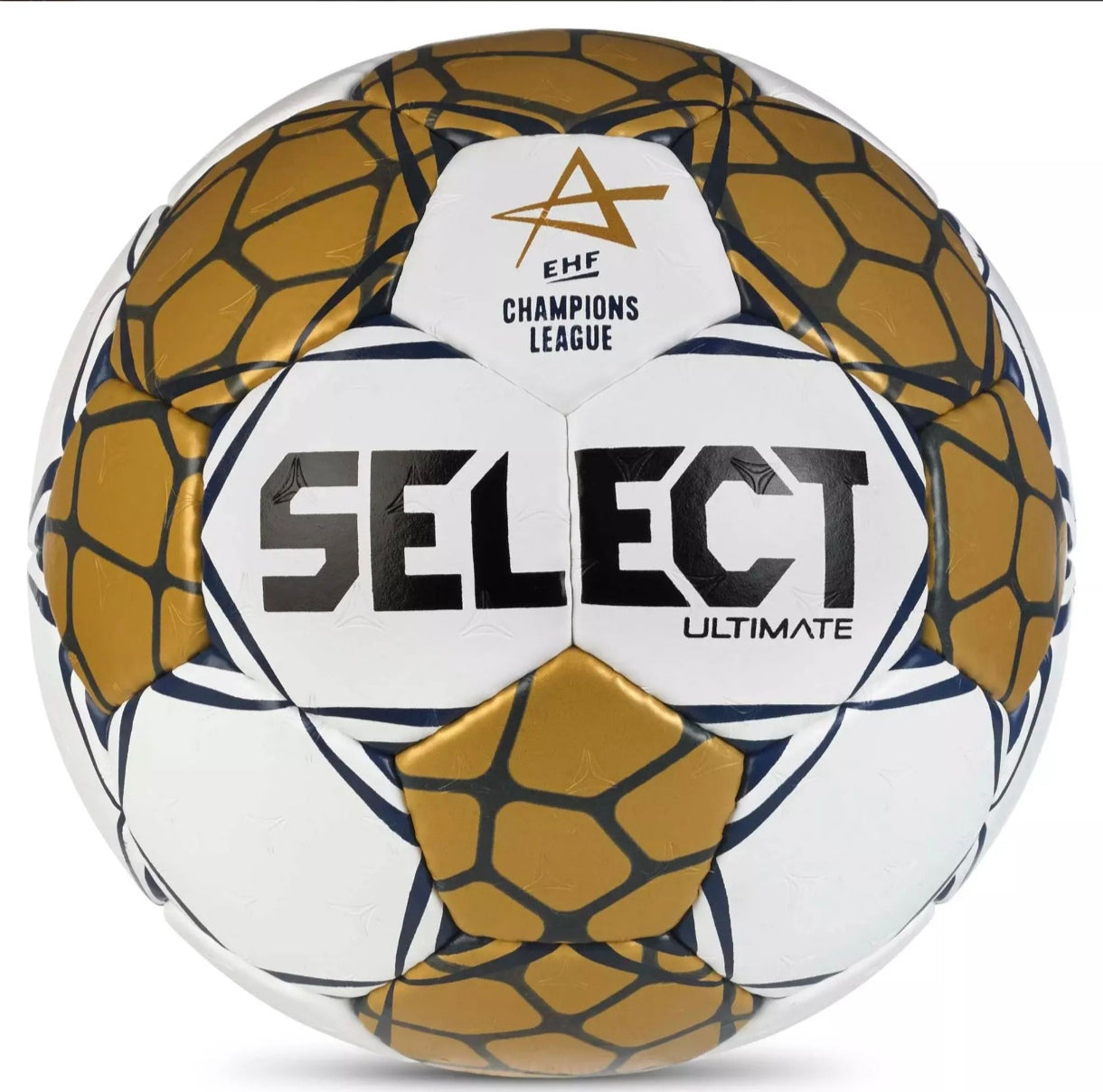 Suťaž Handball Select Ultimate EHF Ligy majstrov Ligy V24 Biela/zlato veľkosť 2